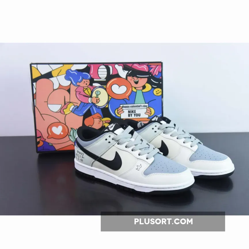 Custom Nike Dunk Low White Blue Black Restock