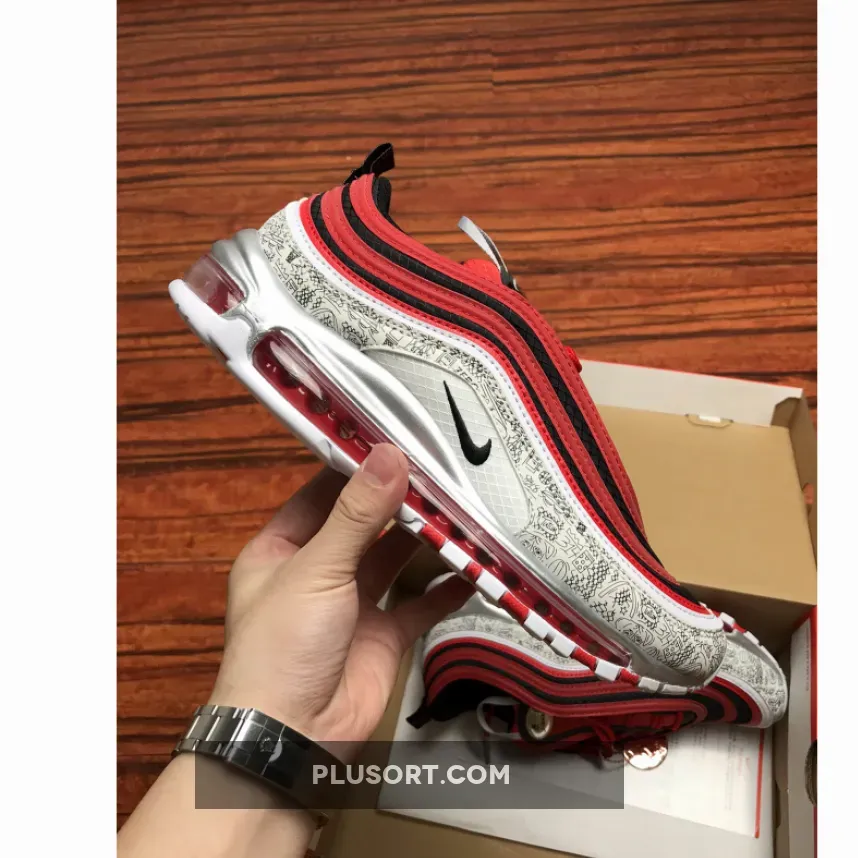 Jayson Tatum x Nike Air Max 97 White Black Red - airmax 97 jayson tatum