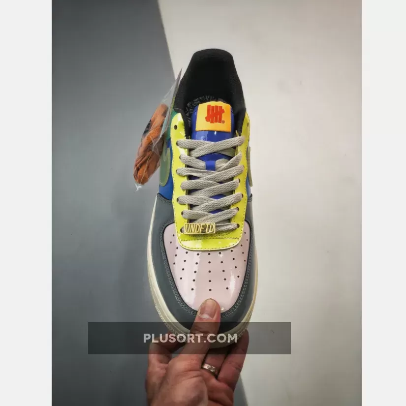 Undefeated x Nike Air Force 1 Low Multi Patent Teal Grey DV5255-001 undefeated air force 1 topaz gold