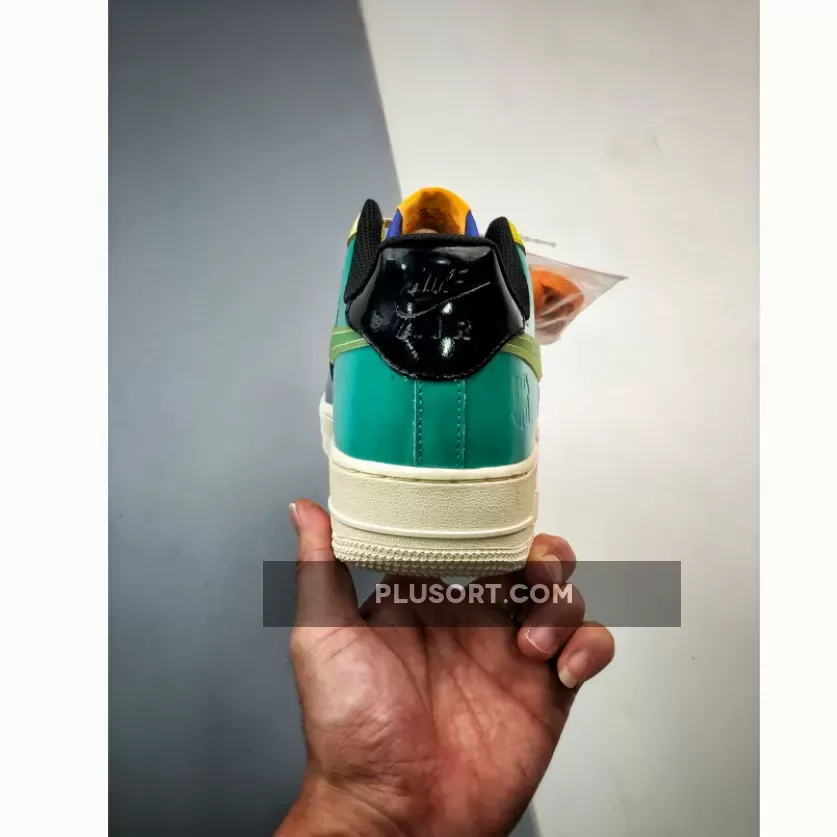 Undefeated x Nike Air Force 1 Low Multi Patent Teal Grey DV5255-001 undefeated air force 1 topaz gold