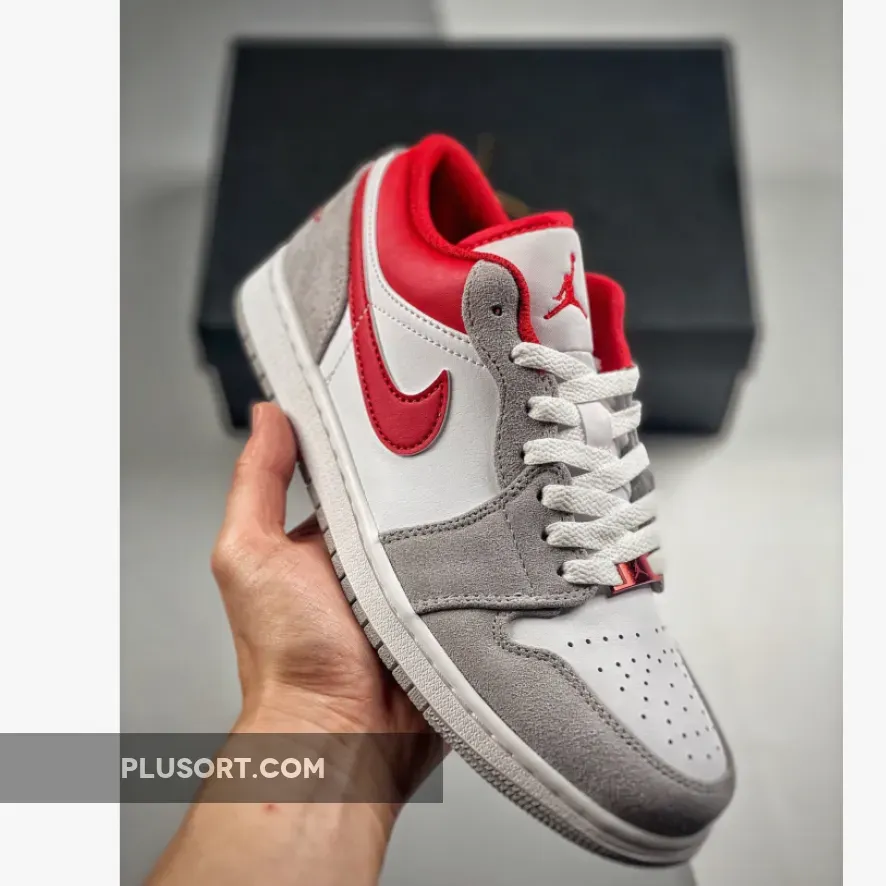 Kids Air Jordan 1 Low White Grey DC6991-016 - jordans grey and red