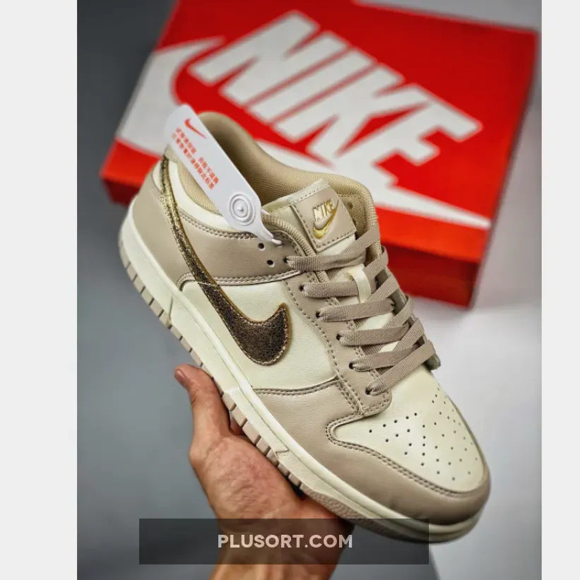 Nike Dunk Low Golden Swoosh Tan DX5930-001 #nike dunks low gold