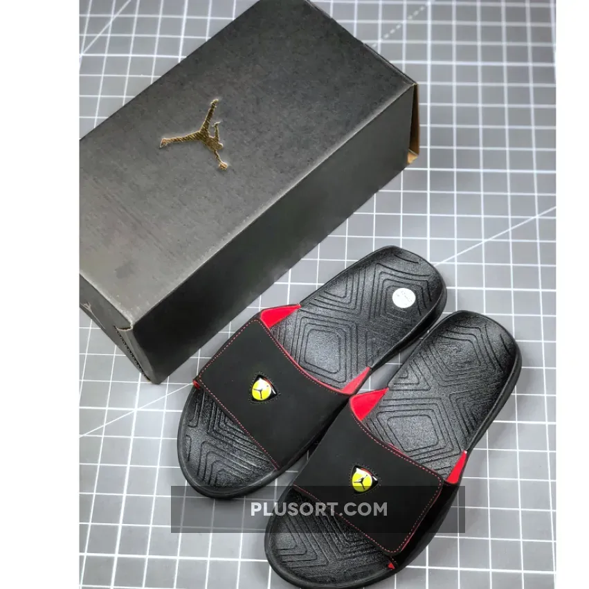 Air Jordan Hydro 7 Black Red Slippers AA2517-003 #jordan slippers red