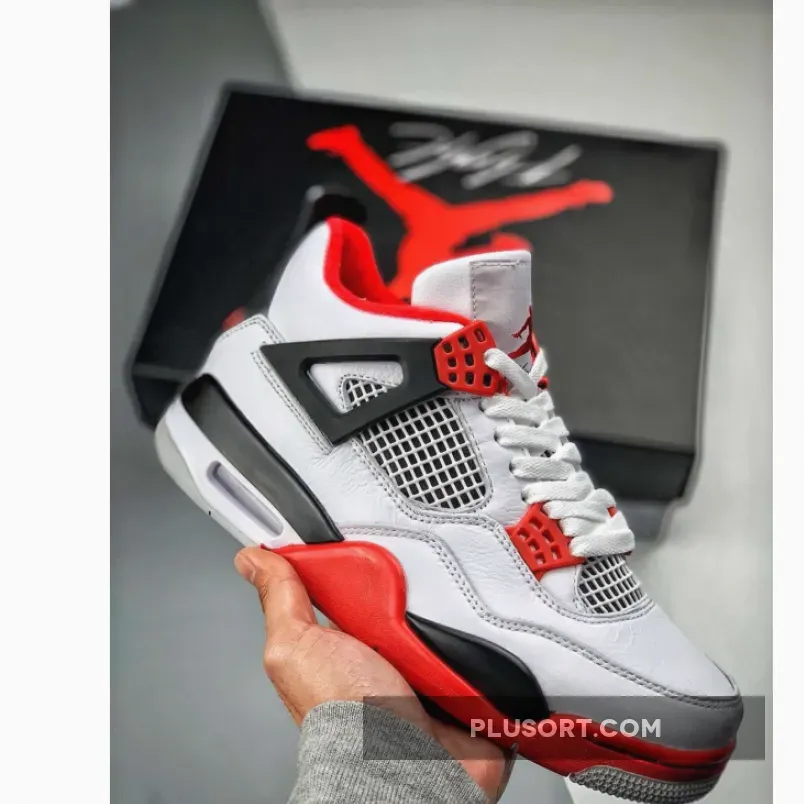 Air Jordan 4 Retro 'Fire Red' White/Varsity Red-Black 308497-110 Online Sale