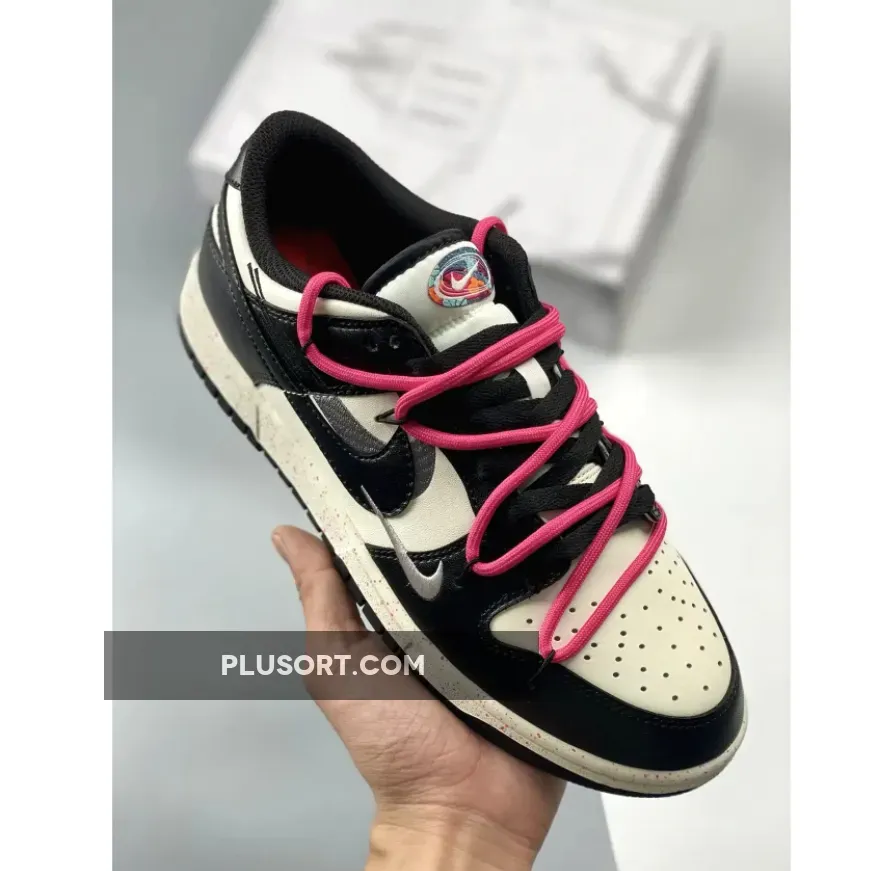 Nike Dunk Low 'Multiple Swooshes' Black White Outlet