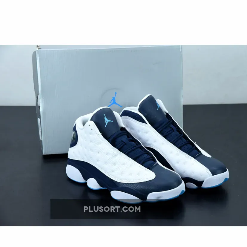 Air Jordan 13 White/Obsidian-Dark Powder Blue | obsidian 13