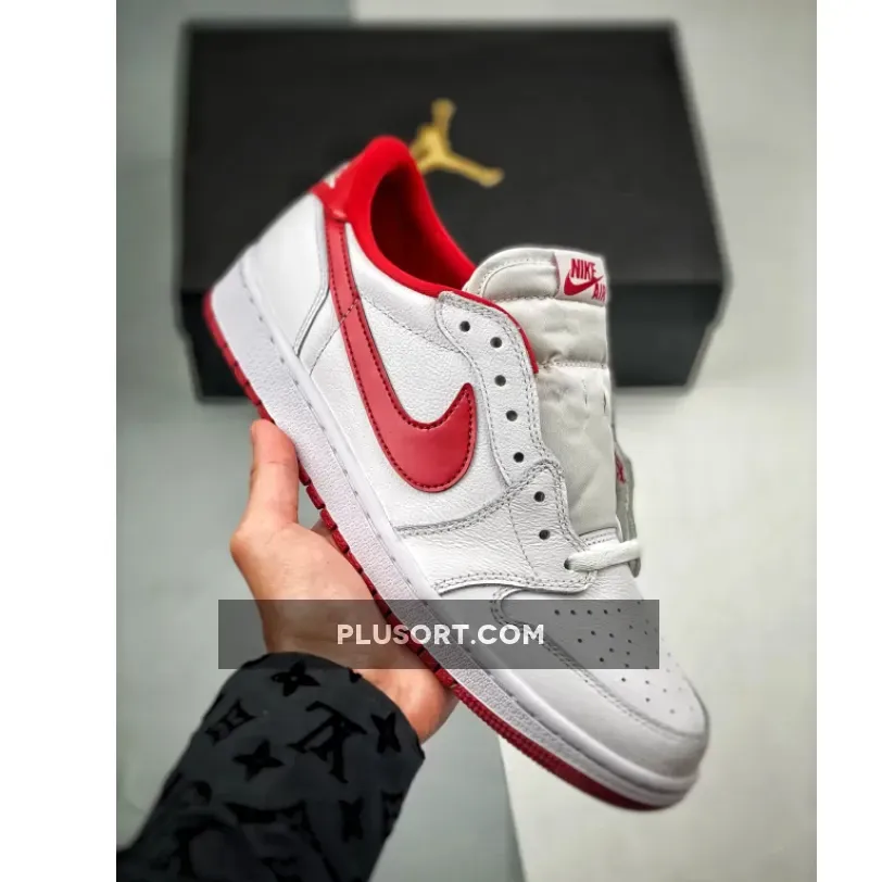 Air Jordan 1 Retro Low OG White Varsity Red 705329-101 jordan 1 low varsity red