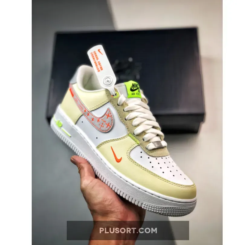 Nike Air Force 1 Low Just Stitch It Cream FB1852-111 #nike air stitch