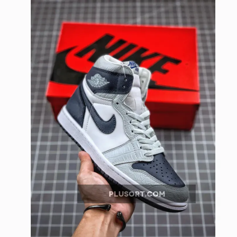 Air Jordan 1 Georgetown Hoyas Reptile PE #jordan 1 hoyas