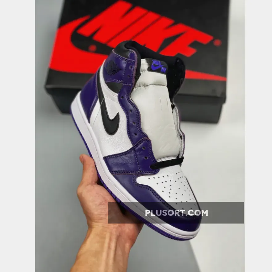 Air Jordan 1 Retro High OG 'Court Purple 2.0' 555088-500 / jordan white purple