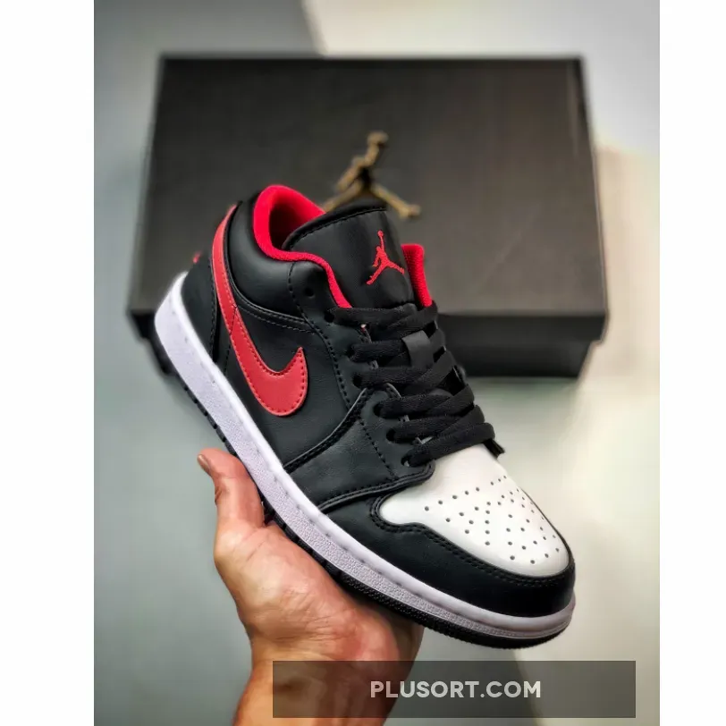 Air Jordan 1 Low 'White Toe' White Black Red - white toe jordan 1