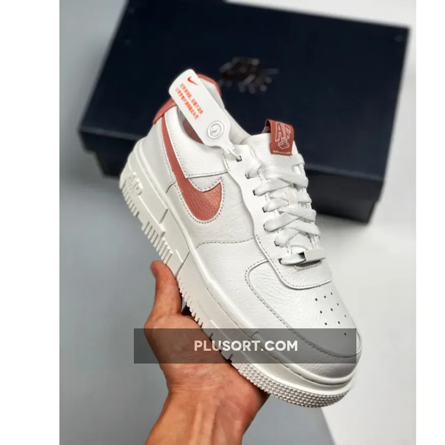 Nike Air Force 1 Pixel White Rust Pink #rust pinks