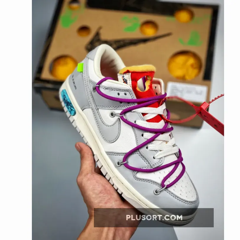 Off-White x Nike Dunk Low White Fuchsia Lot 45 DM1602-101 lot 45 dunks