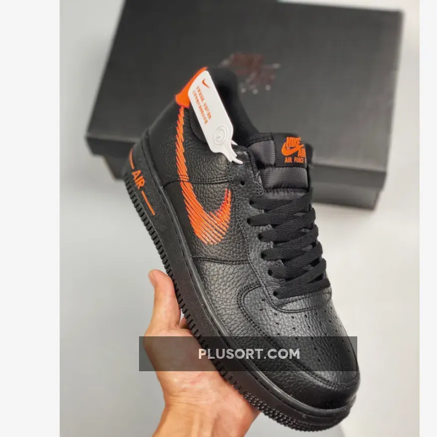 Nike Air Force 1 Low Zig Zag Black Orange DN4928-001 #air force ones orange and black