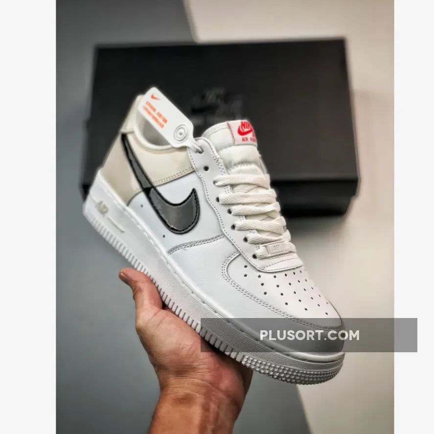 Nike Air Force 1 Low Light Iron Ore/Black-White-University Red - air force 1 iron