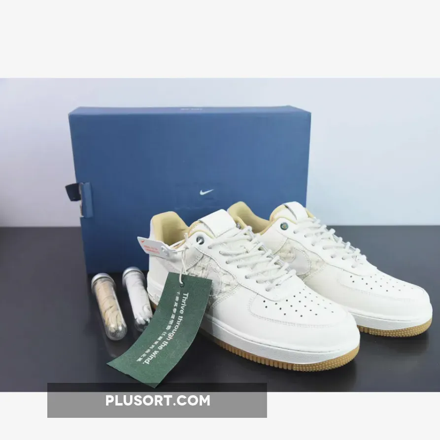 Nike Air Force 1 Low "NAI-KE" Sail/Light Orewood Brown | BROWN AF1 LOW