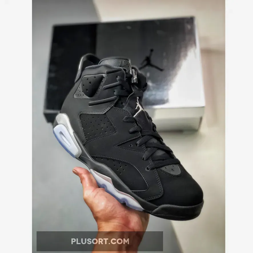 Air Jordan 6 Black/Metallic Silver - jordan retro 6 black/metallic silver-white