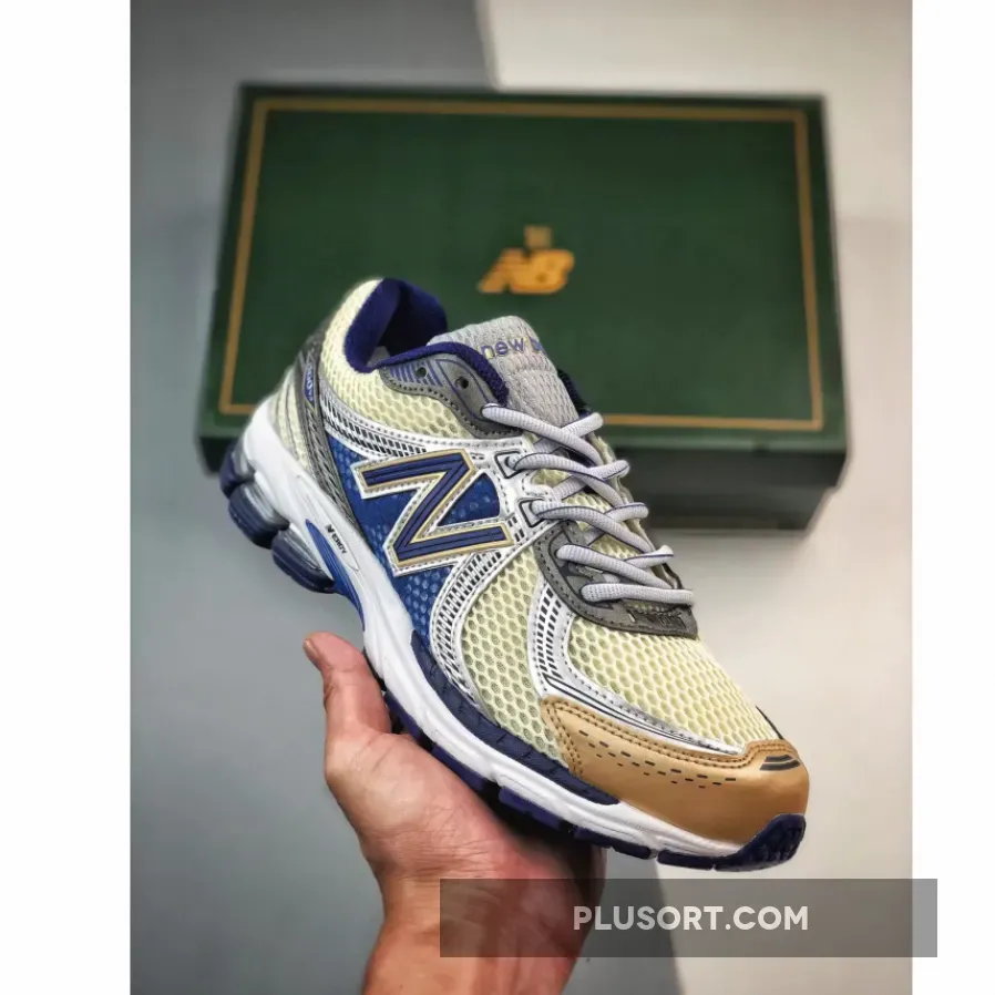 Aime Leon Dore x New Balance 860v2 Blue/White/Gold / new balance aime leon dore 860v2