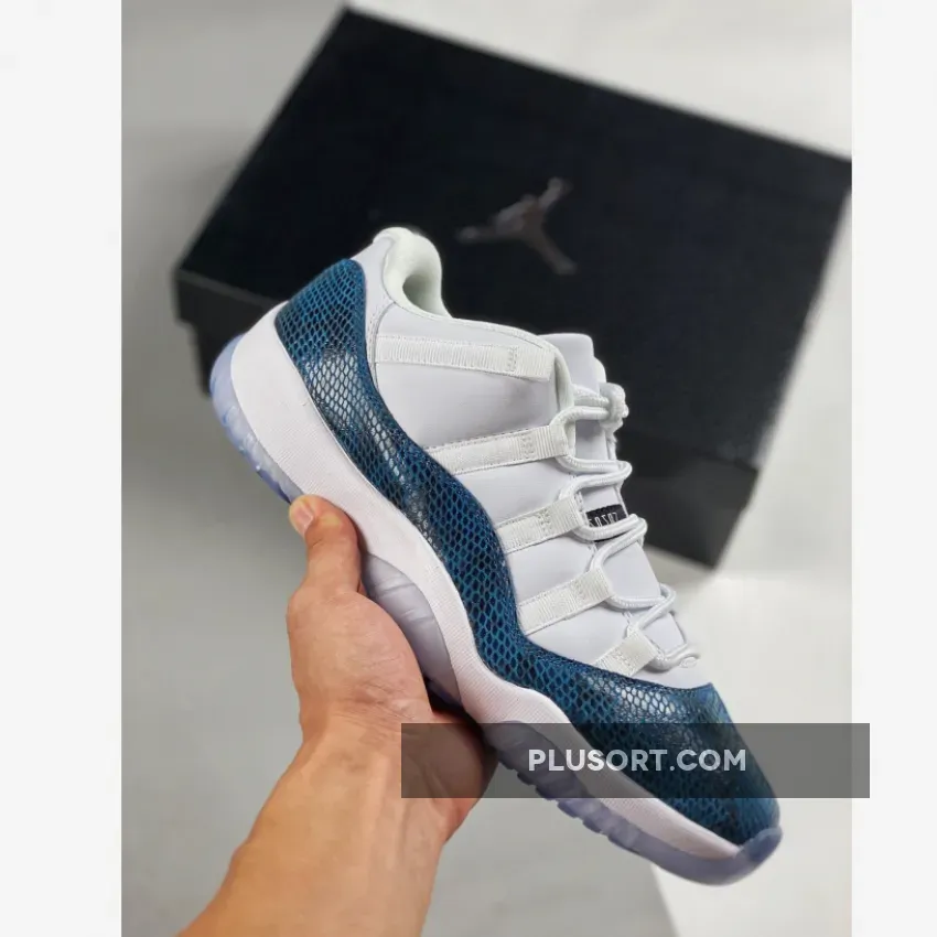 Jordan 11 Low Blue Snakeskin CD6846-102 navy snakeskin 11