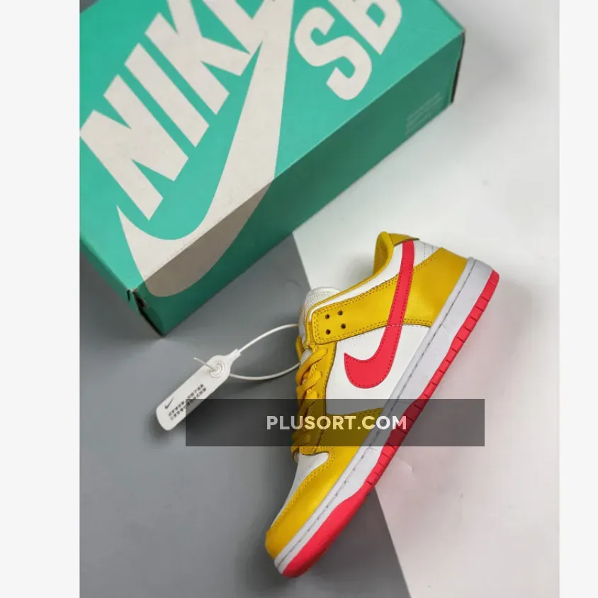Nike Dunk Low White/Yellow-Red / red white yellow dunks