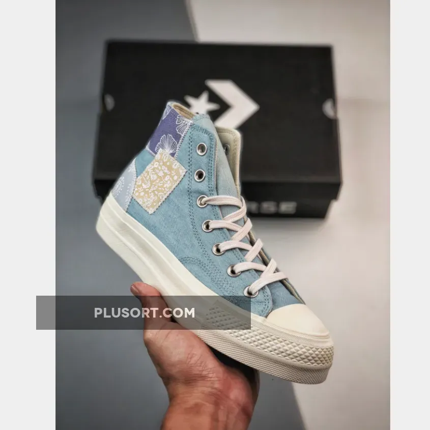 Converse Chuck Taylor All Star Lift Platform Denim Patchwork Blue A06821C Online