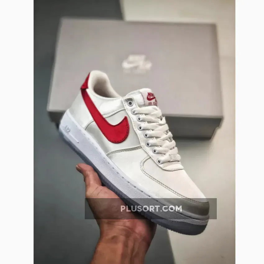 Nike Air Force 1 Satin White Red DX6541-100 white red air force
