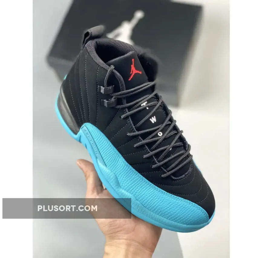 Air Jordan 12 Retro 'Gamma Blue' Black/Gym Red-Gamma Blue jordan 12 cyan