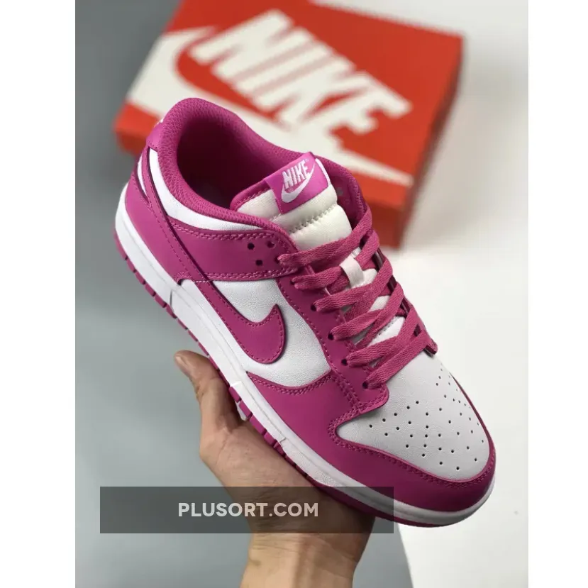 Nike Dunk Low White/Active Fuchsia FJ0704-100 pink white jordan 1 low