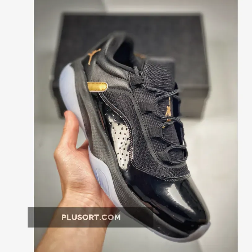Air Jordan 11 CMFT Low Black/Metallic Gold - jordan 11 low black and gold