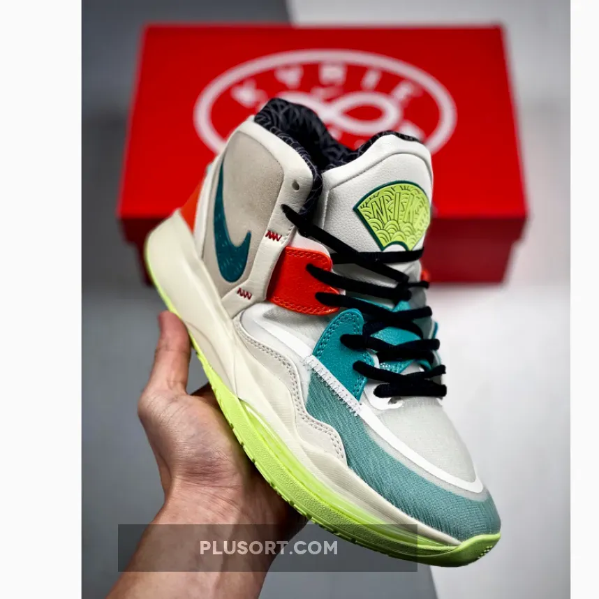 Nike Kyrie 8 White Blue Red Volt kyrie 8 blue