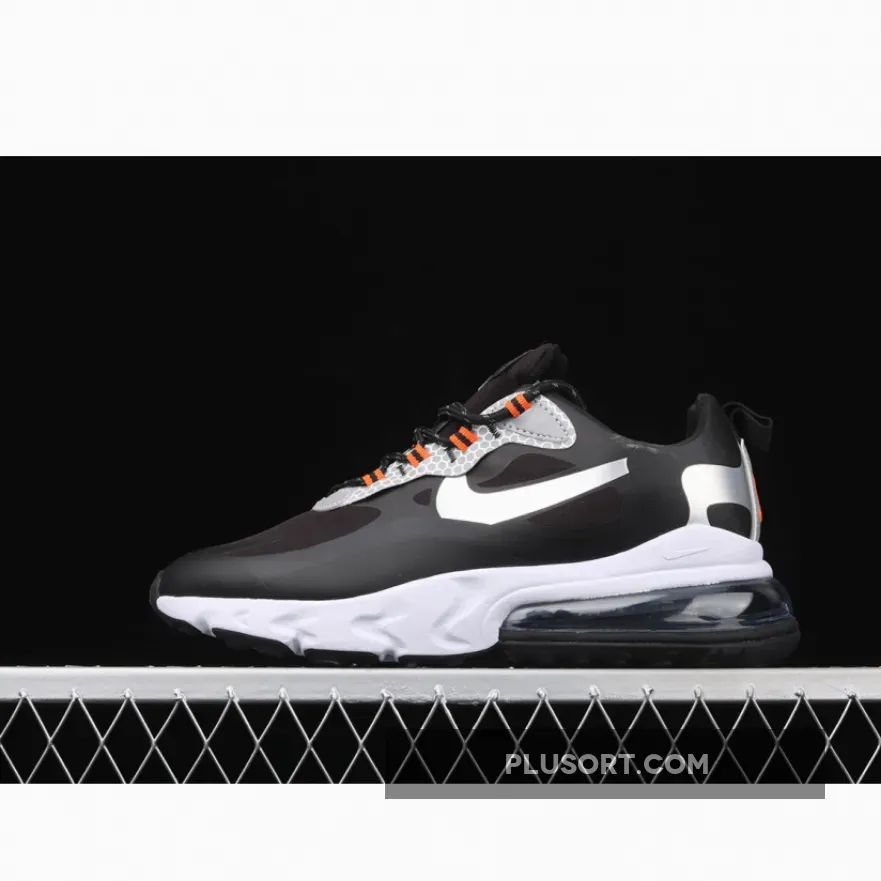 Nike Air Max 270 React Black Silver Orange CT1834-001