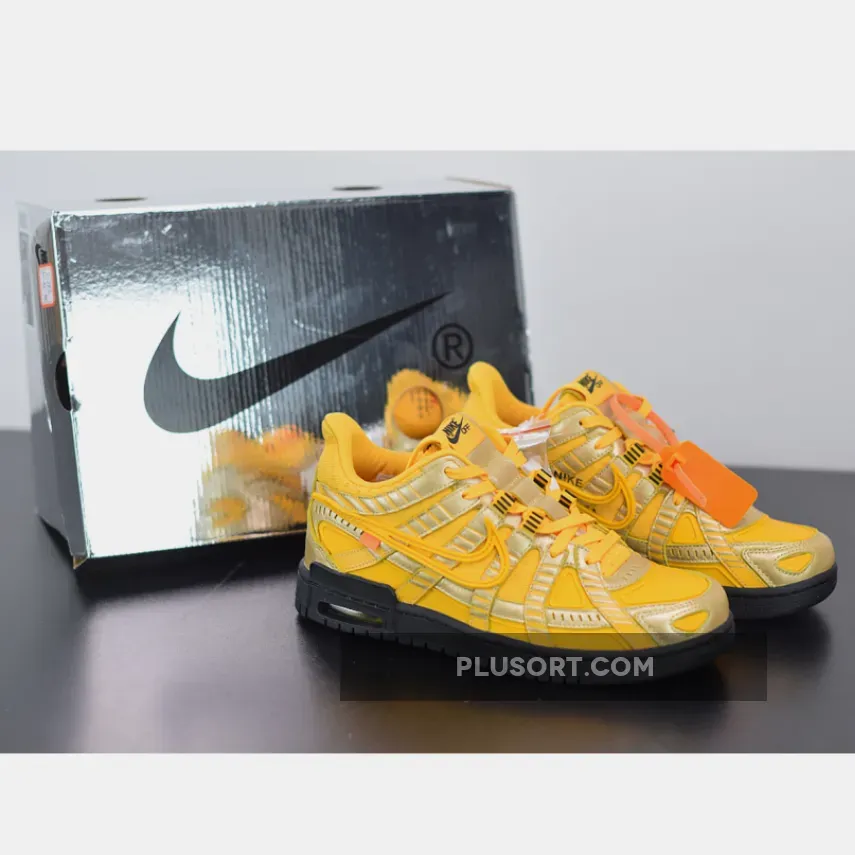 Off-White x Nike Air Rubber Dunk "University Gold"