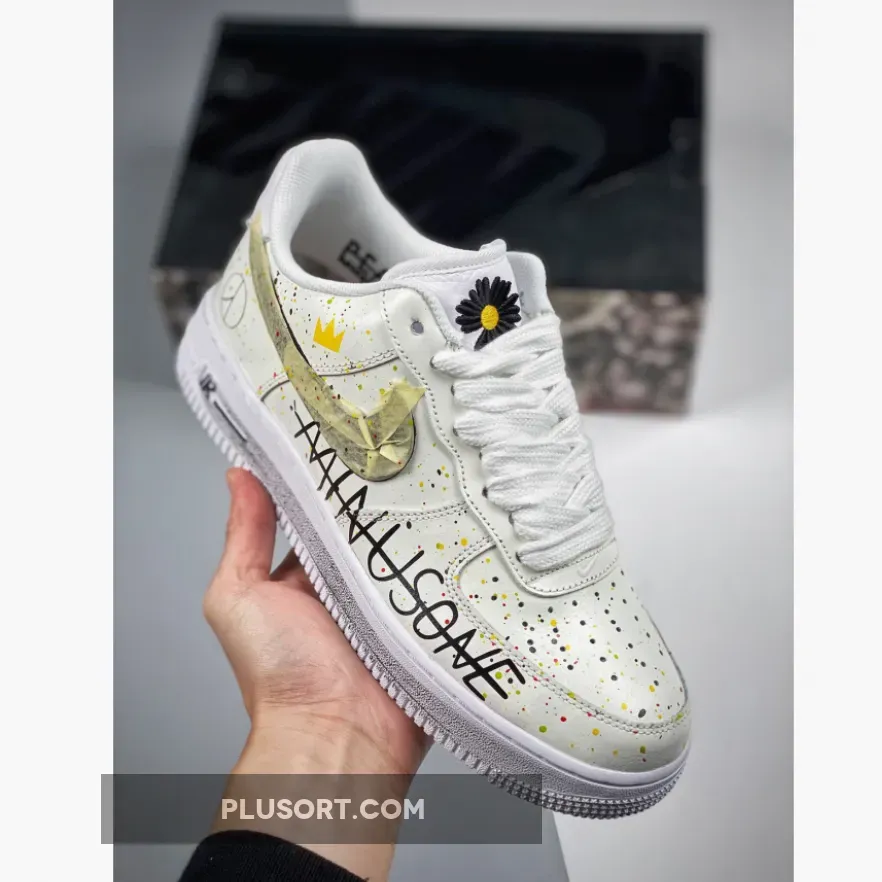 PEACEMINUSONE x Nike Air Force 1 White Black custom air force ones for sale