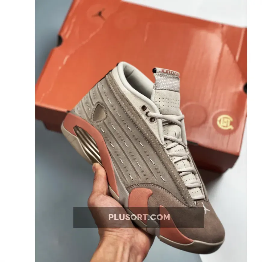 Clot x Air Jordan 14 Low Sepia Stone/Terra Blush/Desert Sand DC9857-200 #clot 14
