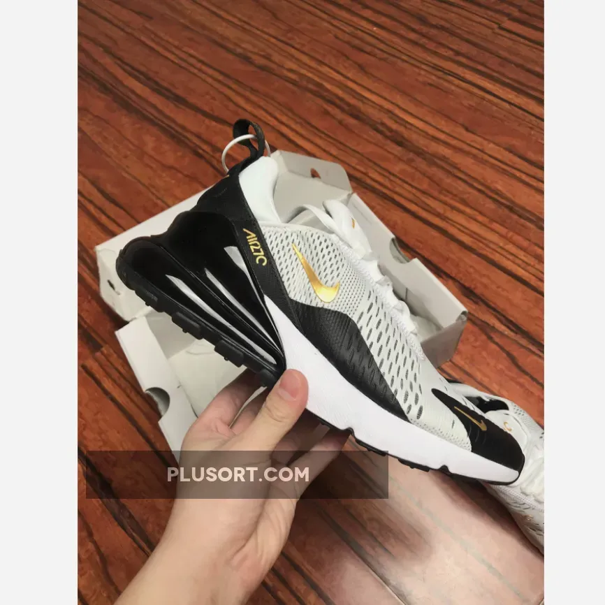 Nike Air Max 270 White/Metallic Gold/Black - white and gold air max 270