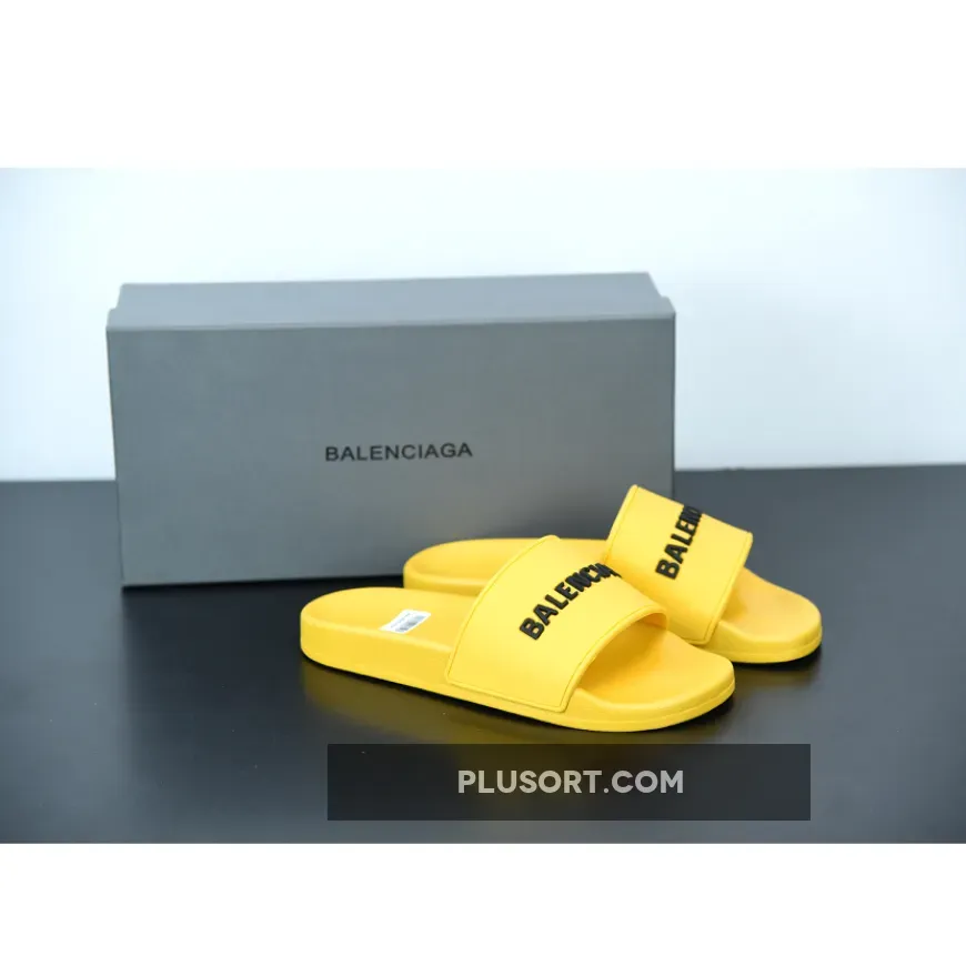 Balenciaga Logo Pool Sides Sandals Dark Grey Restock 1675867640
