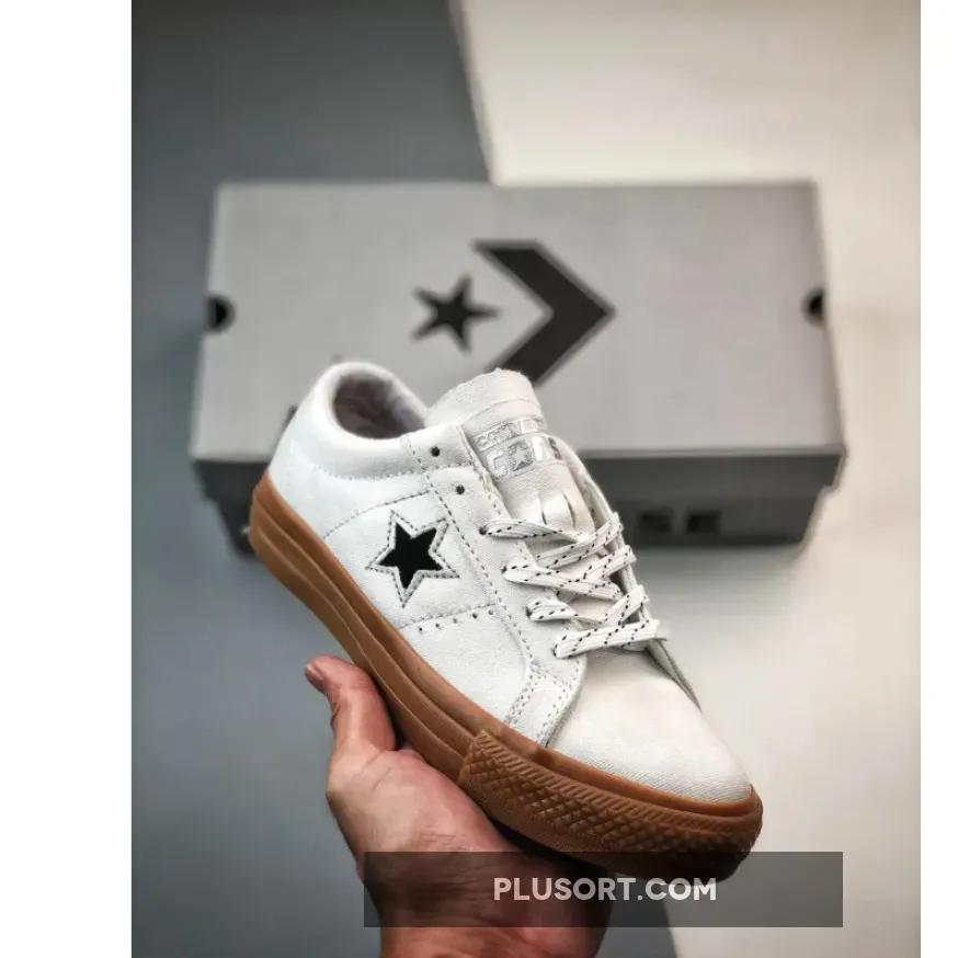 Converse One Star Pro Low 'White Dark Gum' A03216C Brand New