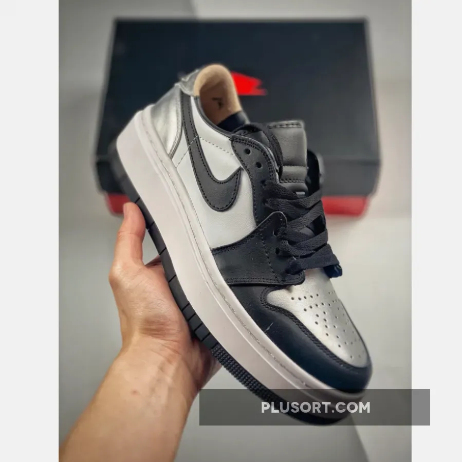 Air Jordan 1 Elevate Low 'Silver Toe' DQ8561-001 #silver black and white jordan 1