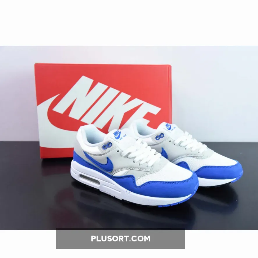 Nike Air Max 1 OG Anniversary White/Varsity Royal-Grey | AIR MAX OG 1