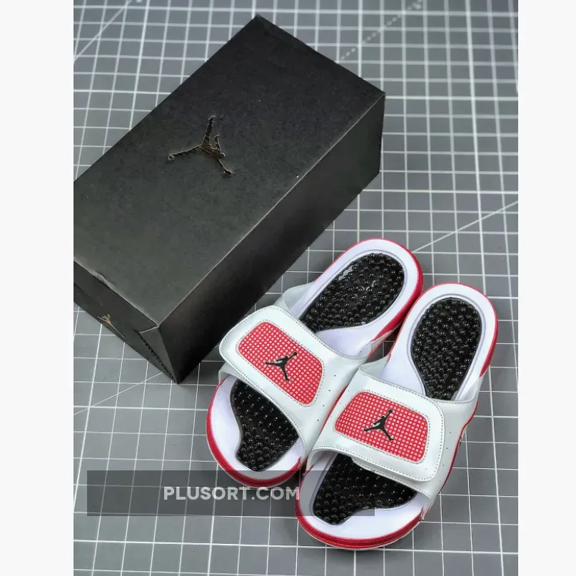 Air Jordan Hydro 13 White Black Red Online Sale