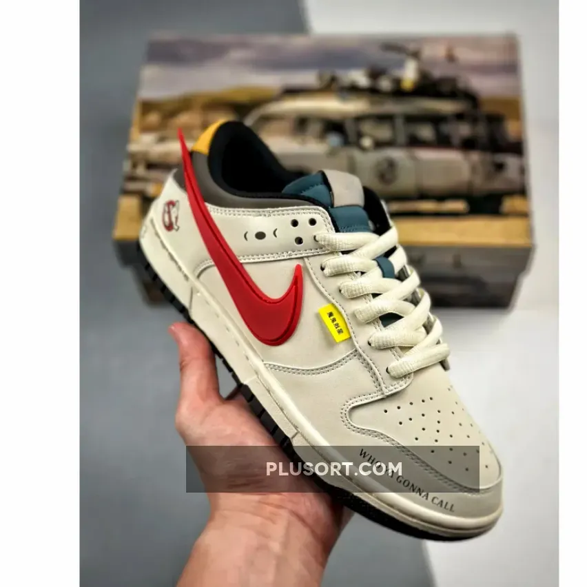 Ghostbusters x Nike Dunk Low Sail Red Black SN-850576191