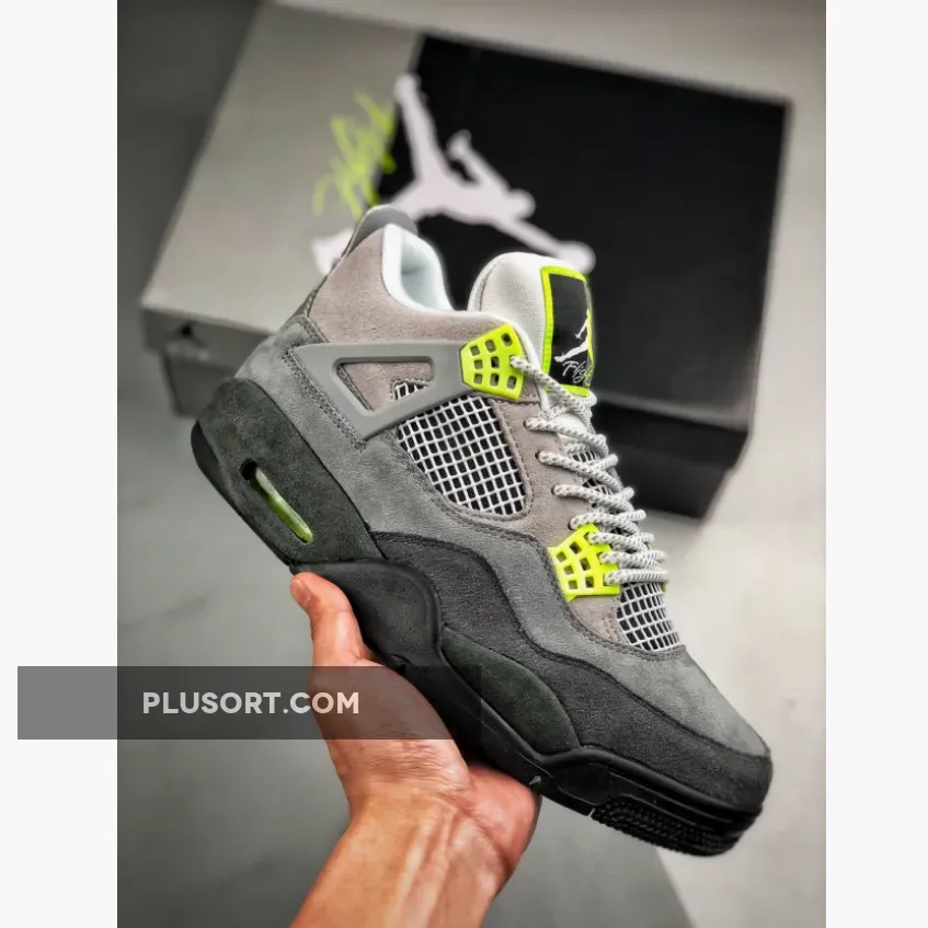 Air Jordan 4 Retro SE 'Neon 95' CT5342-007 / jordan 4s green and grey