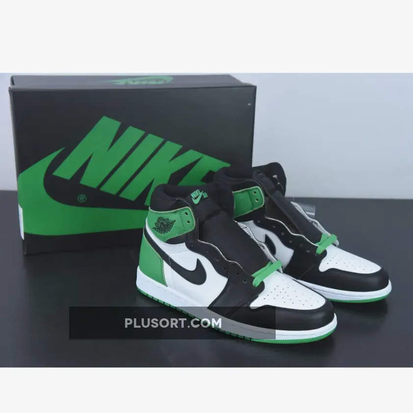 Air Jordan 1 High OG Black/Lucky Green-White