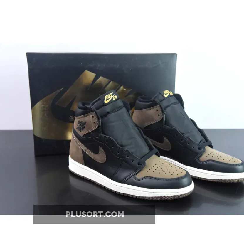 Air Jordan 1 High OG in "Palomino" Black / Metallic Gold / Palomino / Sail