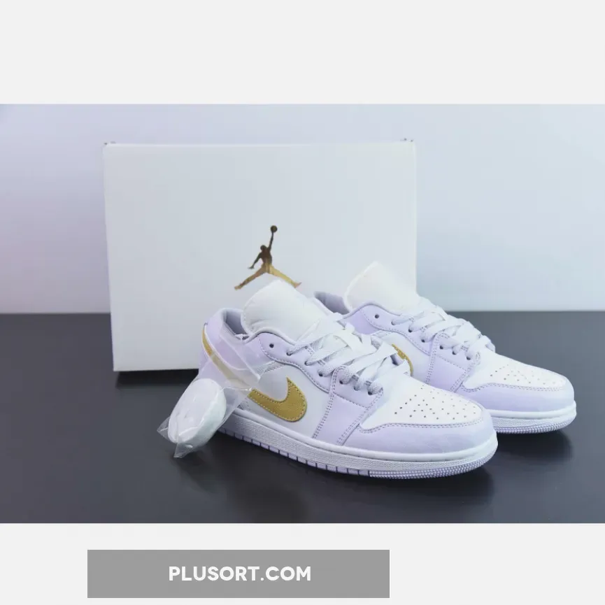 Air Jordan 1 Low Barely Grape/Lemon Wash-White