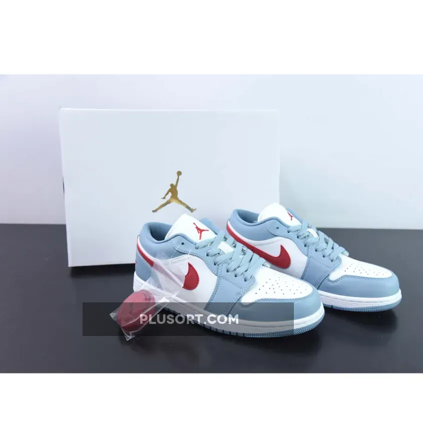 Air Jordan 1 Low Blue Grey Dune Red