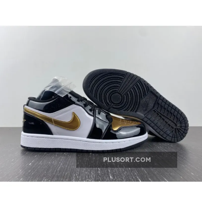 Air Jordan 1 Low "Copper Toe" Metallic Gold/Black-White