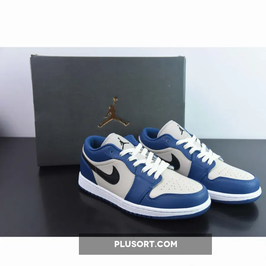 Air Jordan 1 Low ‘Georgetown’ French Blue/Black-College Grey-Sail