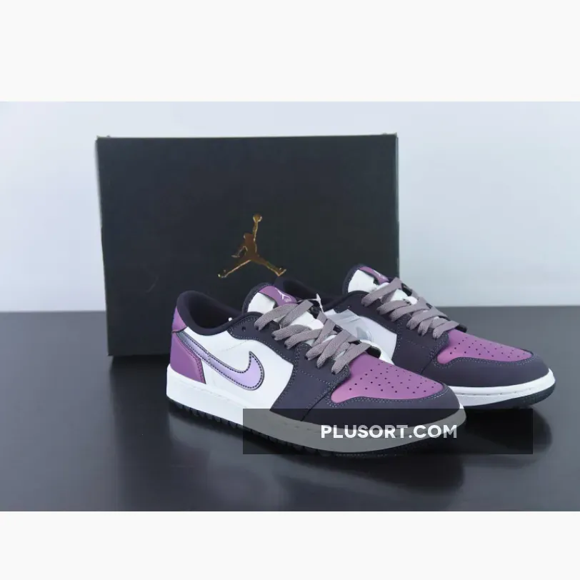 Air Jordan 1 Low Golf White/Cave Purple-Purple Smoke
