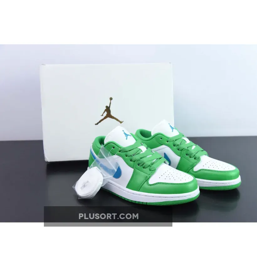 Air Jordan 1 Low Lucky Green/Aquatone-White